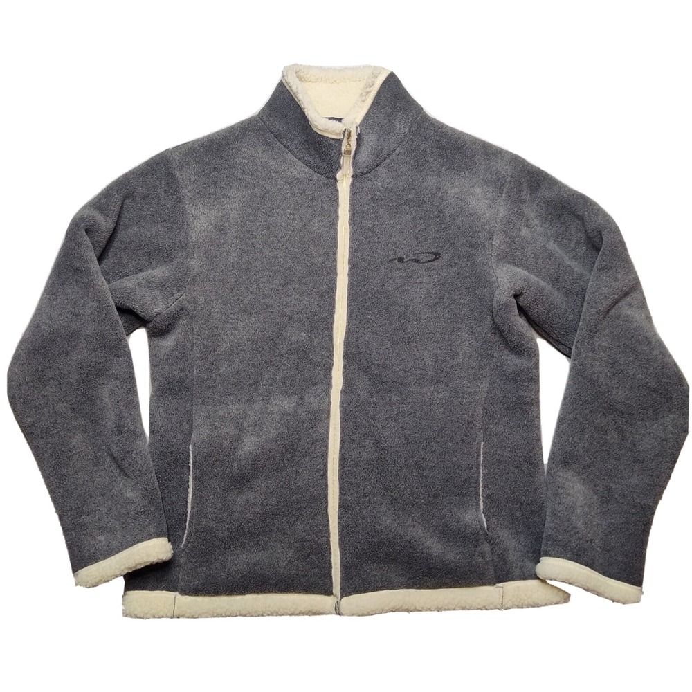 VTG WHISTLER BLACKCOMB Women XL Gray Sherpa Lined Fleece Full Zip Jacket‎ CANADA